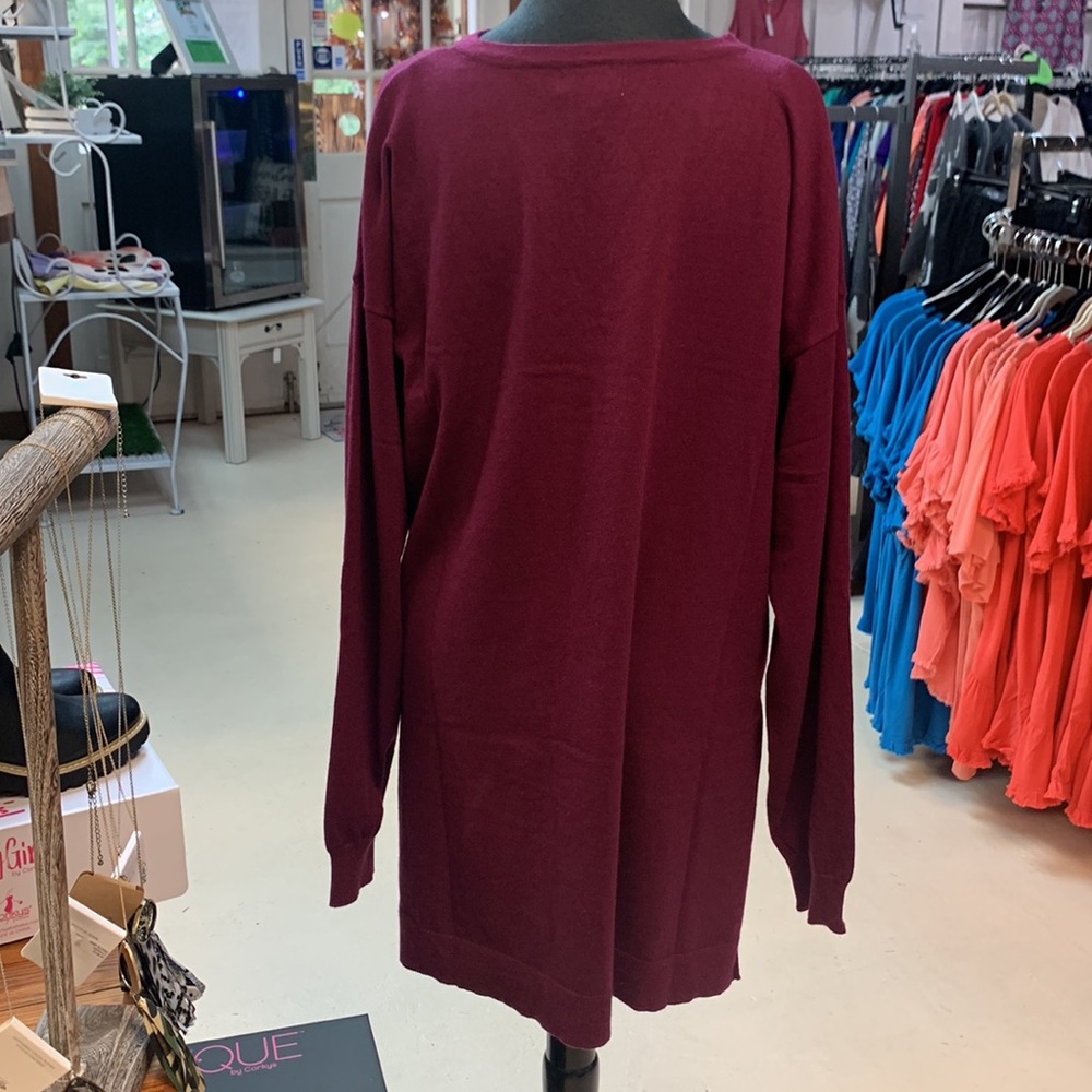 NWT UMGEE Crossed Scoop Neck Sweater - Picture 2 of 3